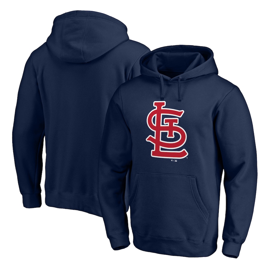 Men's St. Louis Cardinals Navy Official Team Logo Pullover Hoodie Men's St. Louis Cardinals Navy Official Team Logo Pullover Hoodie