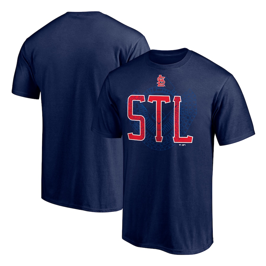 Men's St. Louis Cardinals Navy Paint the Black T-Shirt