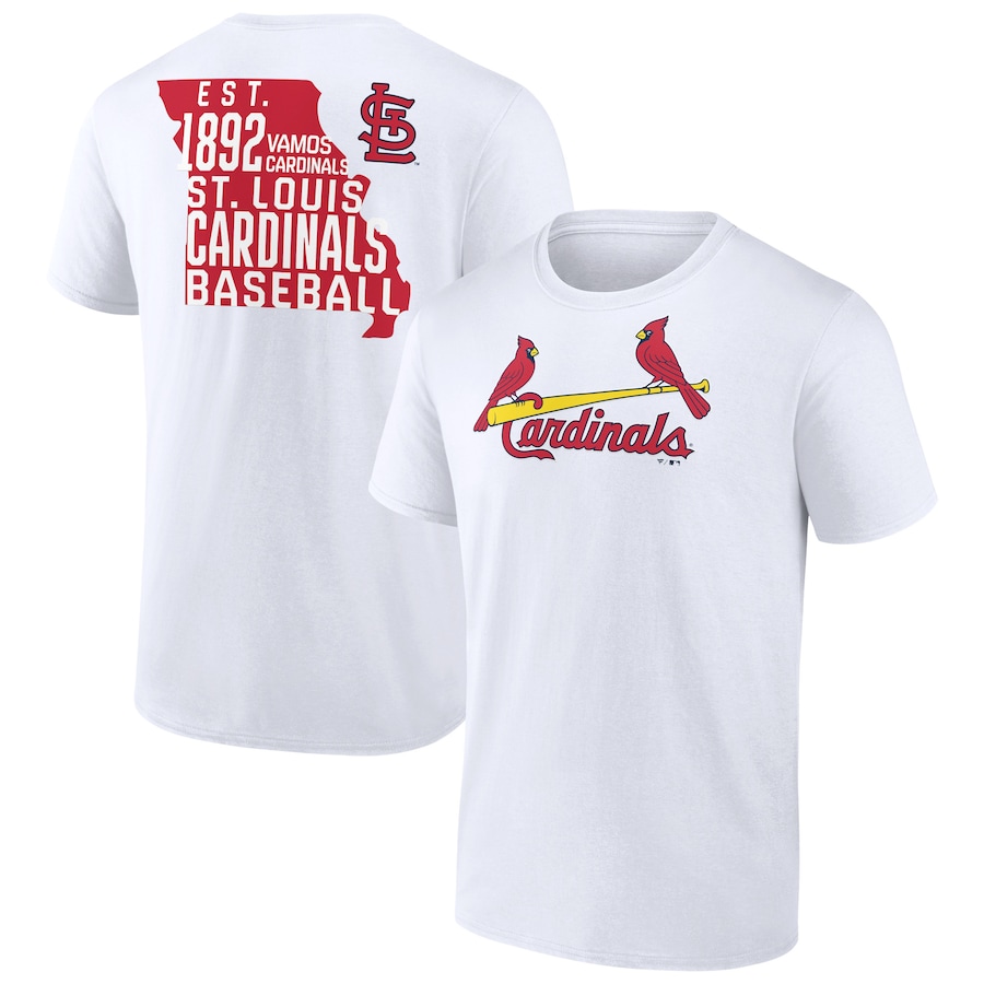 Men's St. Louis Cardinals White Team Hot Shot T-Shirt