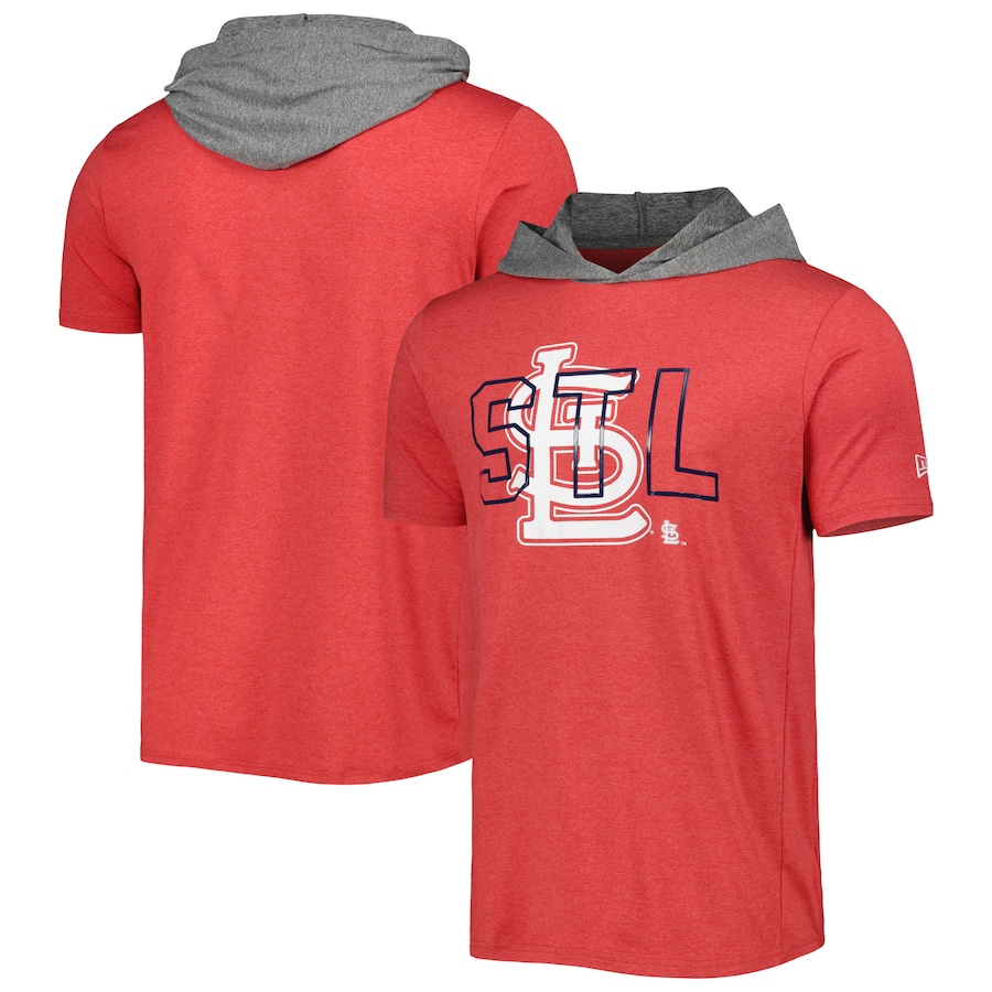Men's St. Louis Cardinals New Era Red Team Hoodie T-Shirt Men's St. Louis Cardinals New Era Red Team Hoodie T-Shirt
