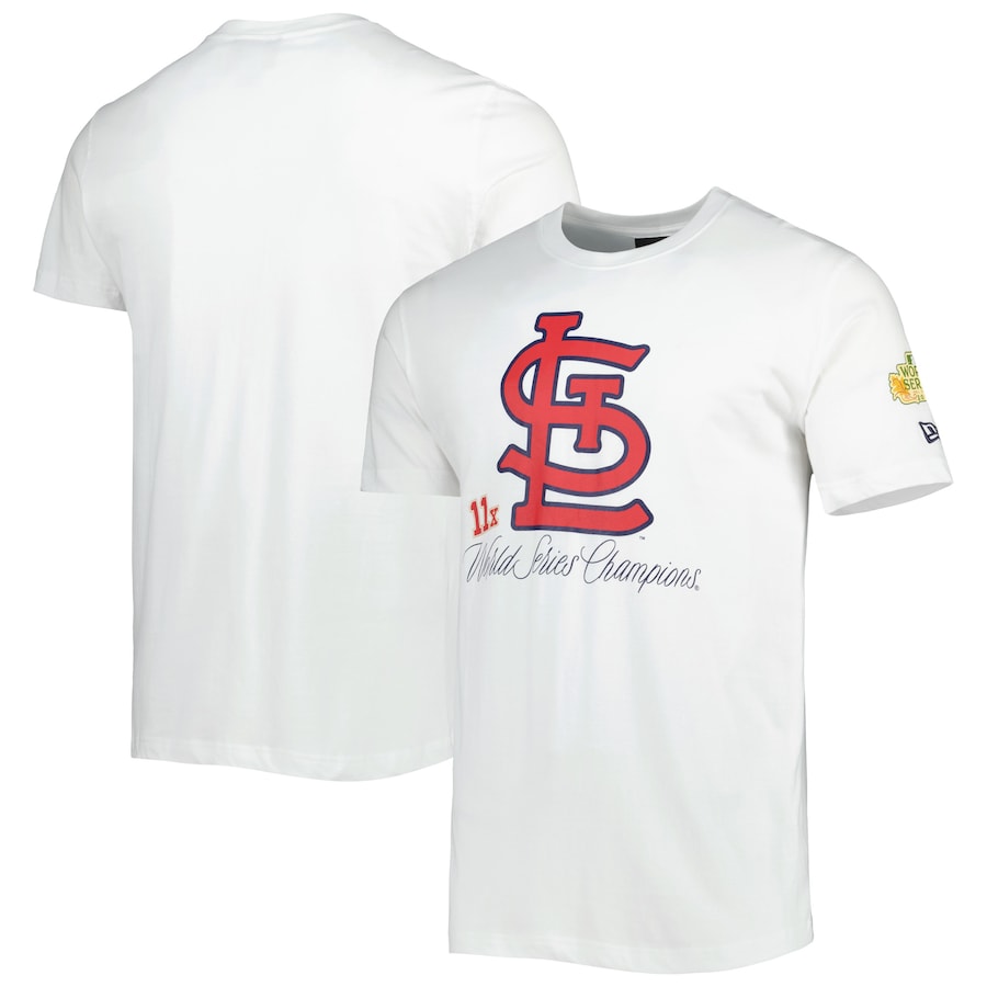 Men's St. Louis Cardinals New Era White Historical Championship T-Shirt Men's St. Louis Cardinals New Era White Historical Championship T-Shirt