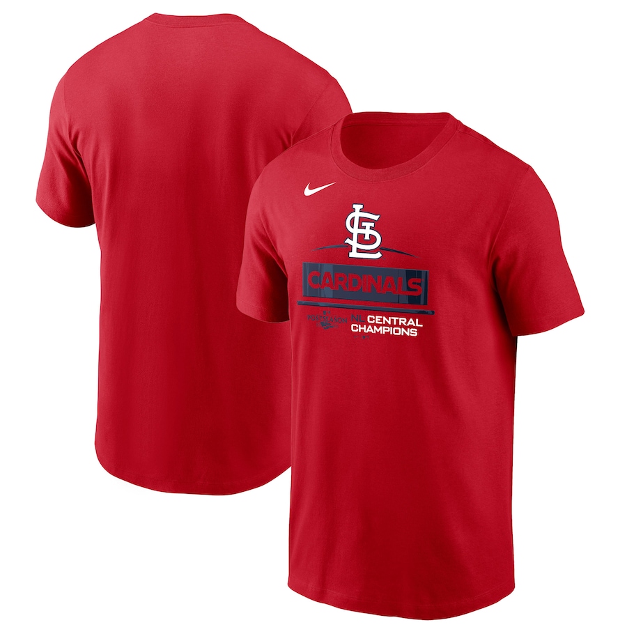 Men's St. Louis Cardinals Nike Red 2022 NL Central Division Champions T-Shirt Men's St. Louis Cardinals Nike Red 2022 NL Central Division Champions T-Shirt