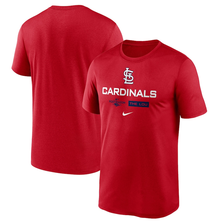 Men's St. Louis Cardinals Nike Red 2022 Postseason Authentic Collection Dugout T-Shirt
