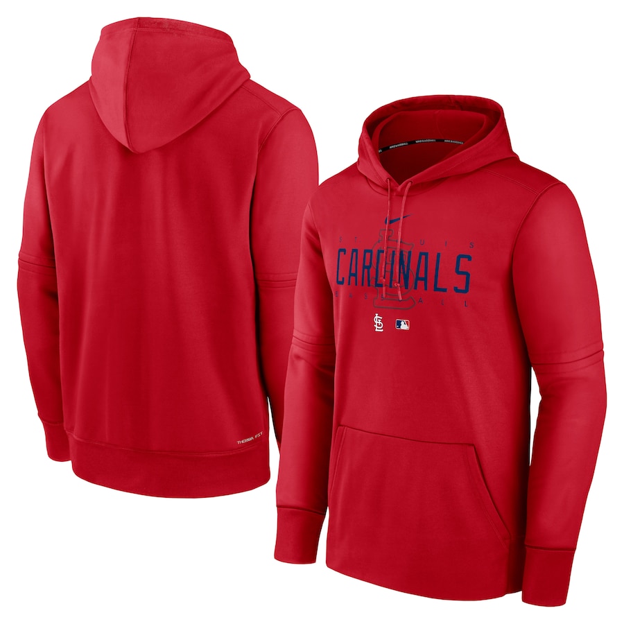 Men's St. Louis Cardinals Nike Red Authentic Collection Pregame Performance Pullover Hoodie Men's St. Louis Cardinals Nike Red Authentic Collection Pregame Performance Pullover Hoodie