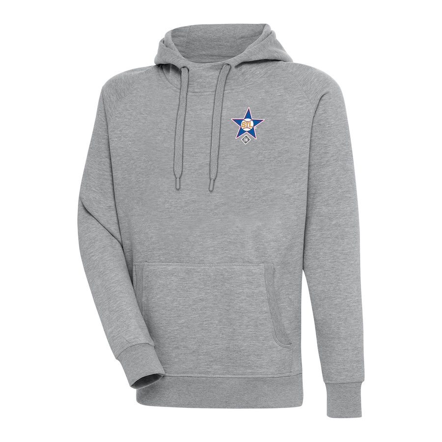 Men's St. Louis Stars Antigua Heather Gray Victory Pullover Hoodie