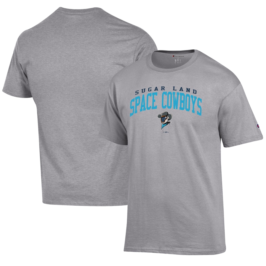 Men's Sugar Land Space Cowboys Champion Gray Jersey T-Shirt Men's Sugar Land Space Cowboys Champion Gray Jersey T-Shirt