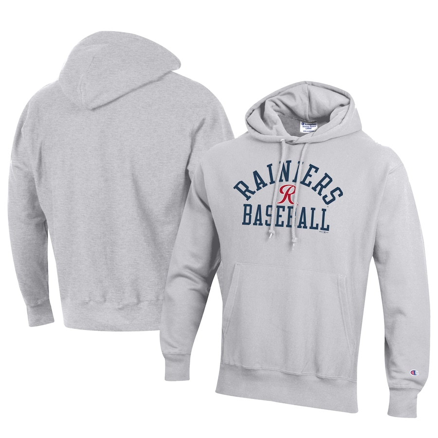 Men's Tacoma Rainiers Champion Gray Baseball Reverse Weave Pullover Hoodie