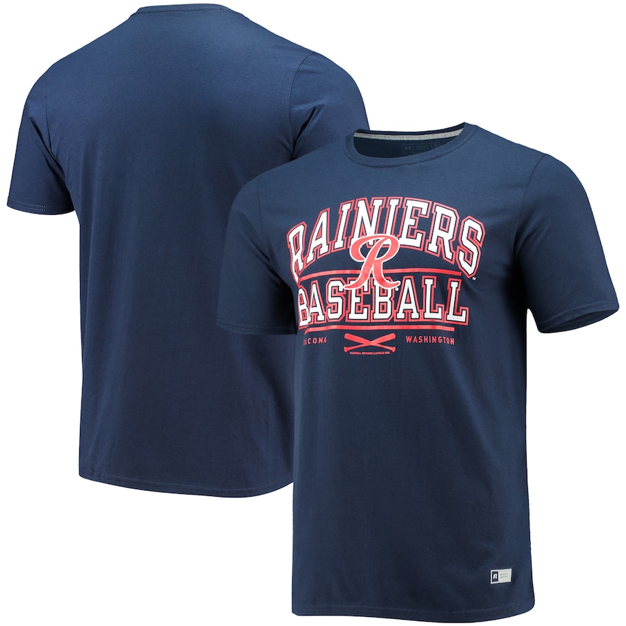 Men's Tacoma Rainiers Russell Navy Essential T-Shirt Men's Tacoma Rainiers Russell Navy Essential T-Shirt