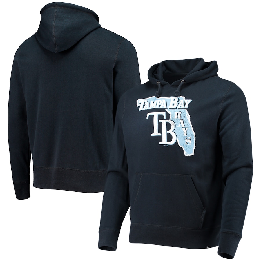 Men's Tampa Bay Rays '47 Navy Local Headline Pullover Hoodie