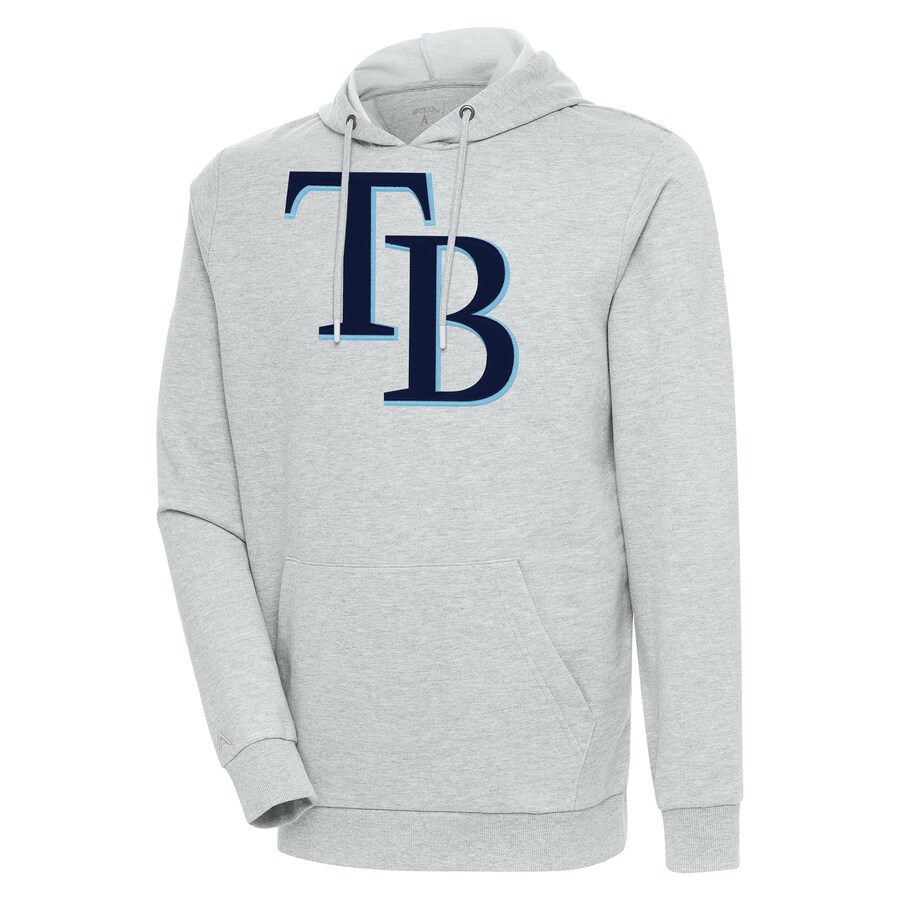 Men's Tampa Bay Rays Antigua Heather Gray Action Pullover Hoodie