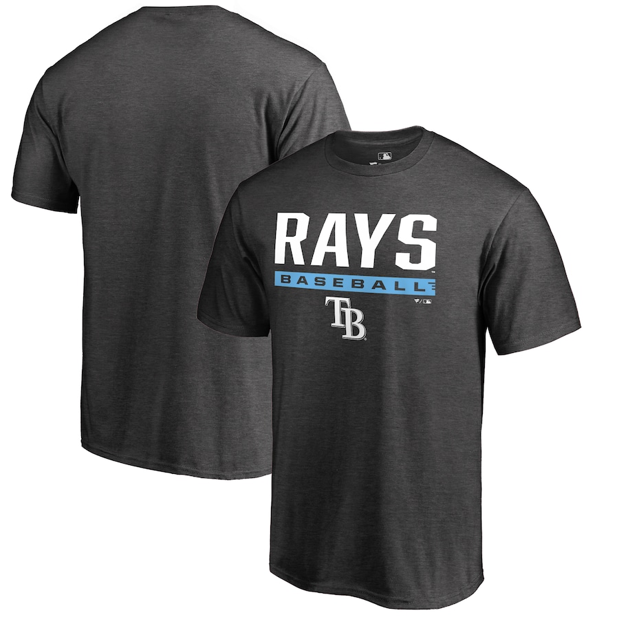 Men's Tampa Bay Rays Ash Win Stripe T-Shirt Men's Tampa Bay Rays Ash Win Stripe T-Shirt