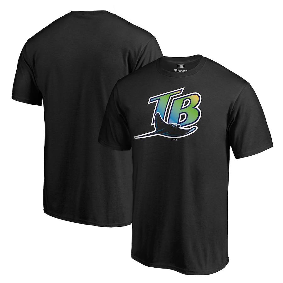 Men's Tampa Bay Rays Black Cooperstown Collection Forbes T-Shirt