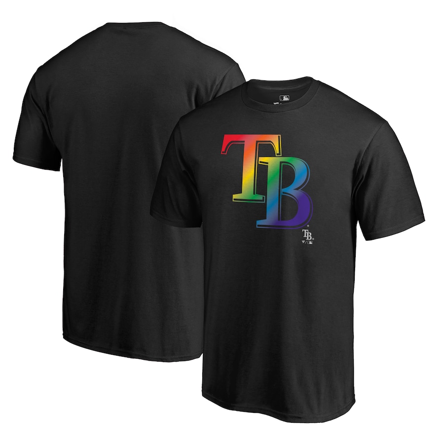 Men's Tampa Bay Rays Black Team Pride Logo T-Shirt