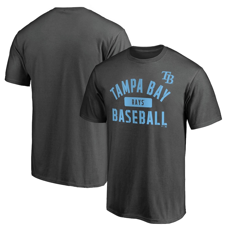 Men's Tampa Bay Rays Charcoal Iconic Primary Pill T-Shirt