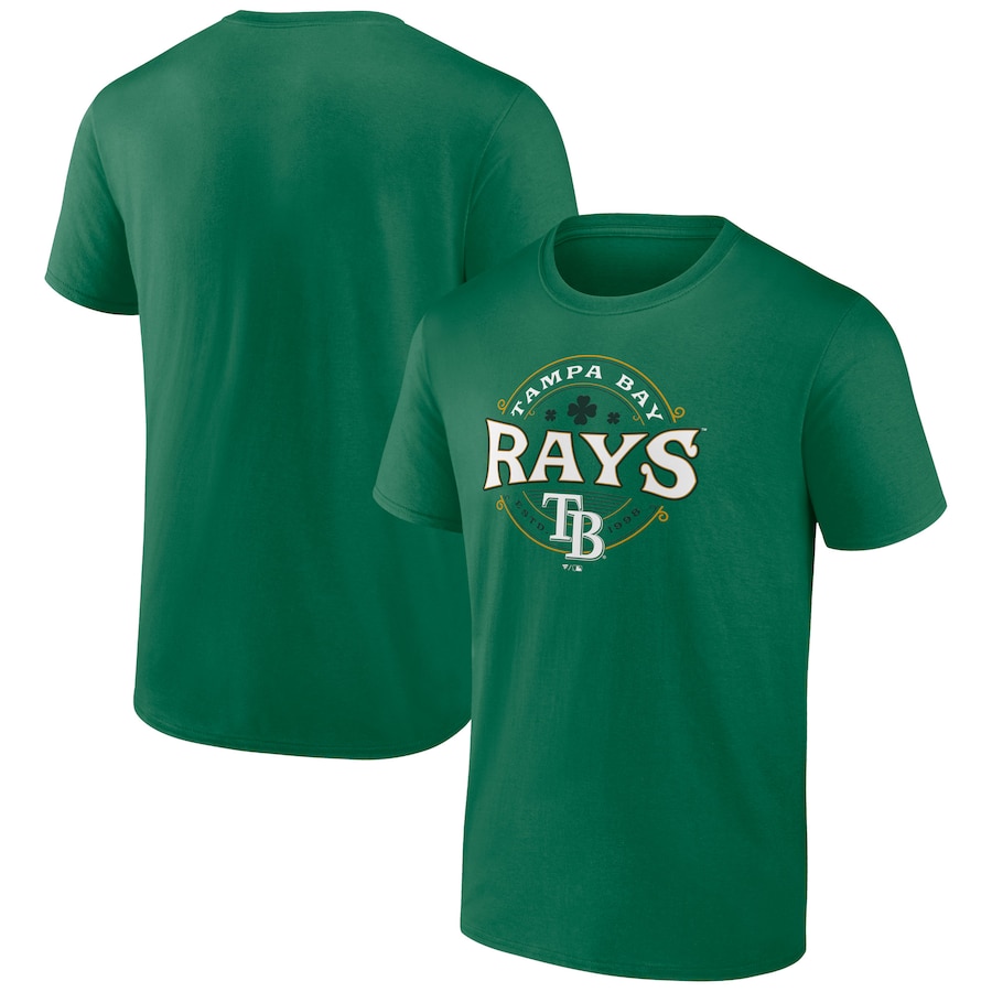 Men's Tampa Bay Rays Kelly Green St. Patrick's Day Lucky T-Shirt Men's Tampa Bay Rays Kelly Green St. Patrick's Day Lucky T-Shirt