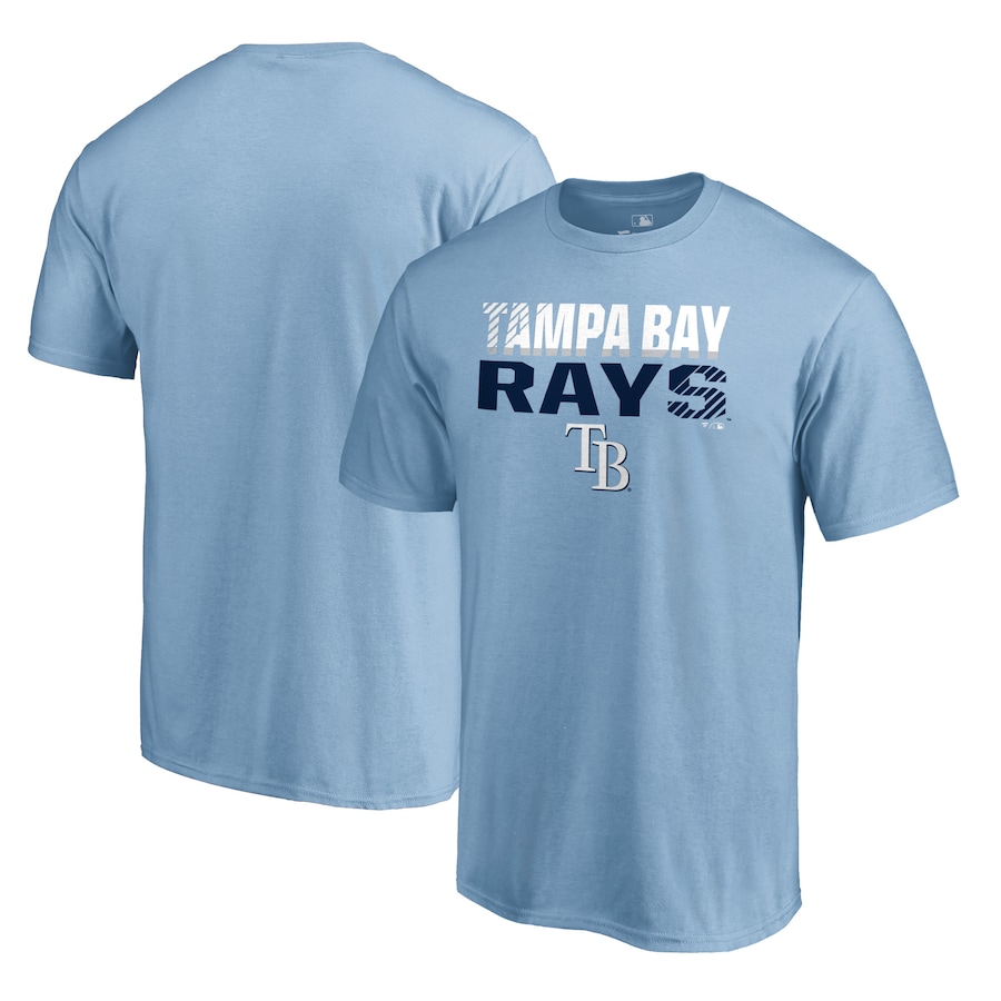 Men's Tampa Bay Rays Light Blue Fade Out T-Shirt Men's Tampa Bay Rays Light Blue Fade Out T-Shirt