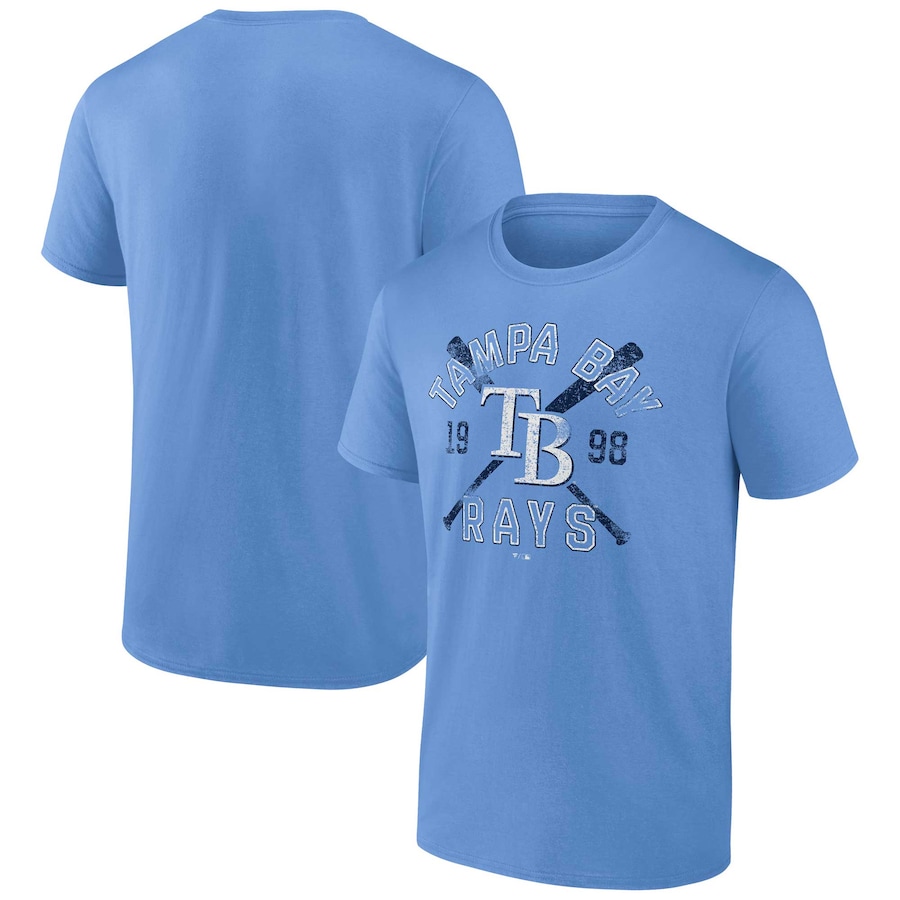 Men's Tampa Bay Rays Light Blue Second Wind T-Shirt Men's Tampa Bay Rays Light Blue Second Wind T-Shirt