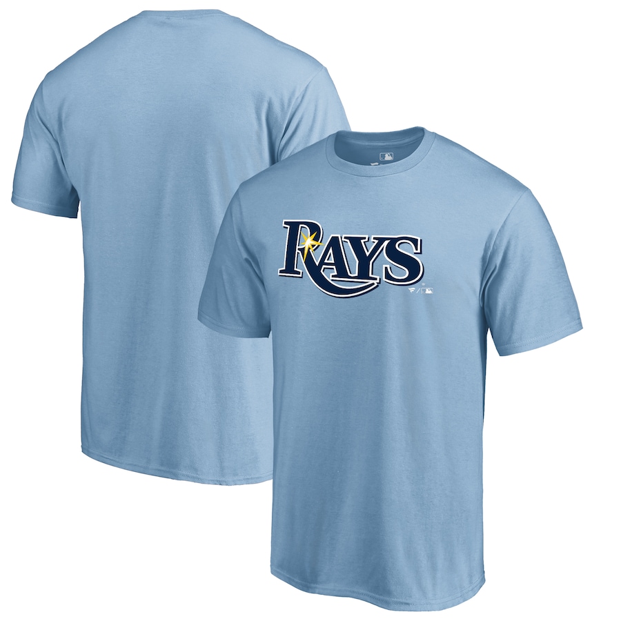 Men's Tampa Bay Rays Light Blue Team Wordmark T-Shirt