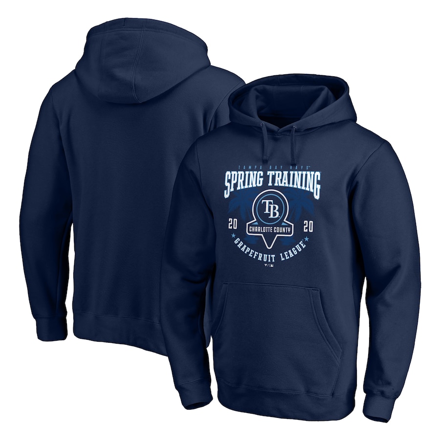 Men's Tampa Bay Rays Navy 2020 Spring Training Pick Off Move Pullover Hoodie Men's Tampa Bay Rays Navy 2020 Spring Training Pick Off Move Pullover Hoodie