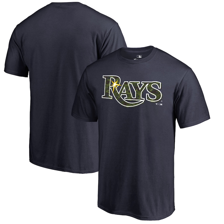 Men's Tampa Bay Rays Navy Armed Forces Wordmark T-Shirt Men's Tampa Bay Rays Navy Armed Forces Wordmark T-Shirt