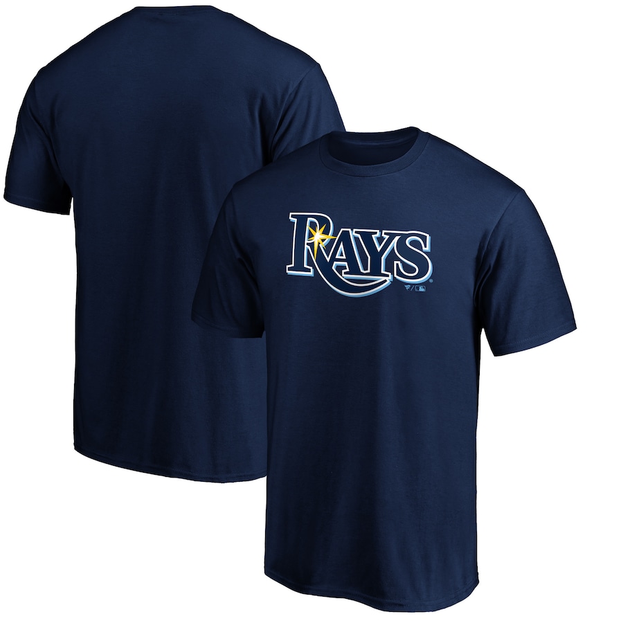 Men's Tampa Bay Rays Navy Official Wordmark Team T-Shirt Men's Tampa Bay Rays Navy Official Wordmark Team T-Shirt