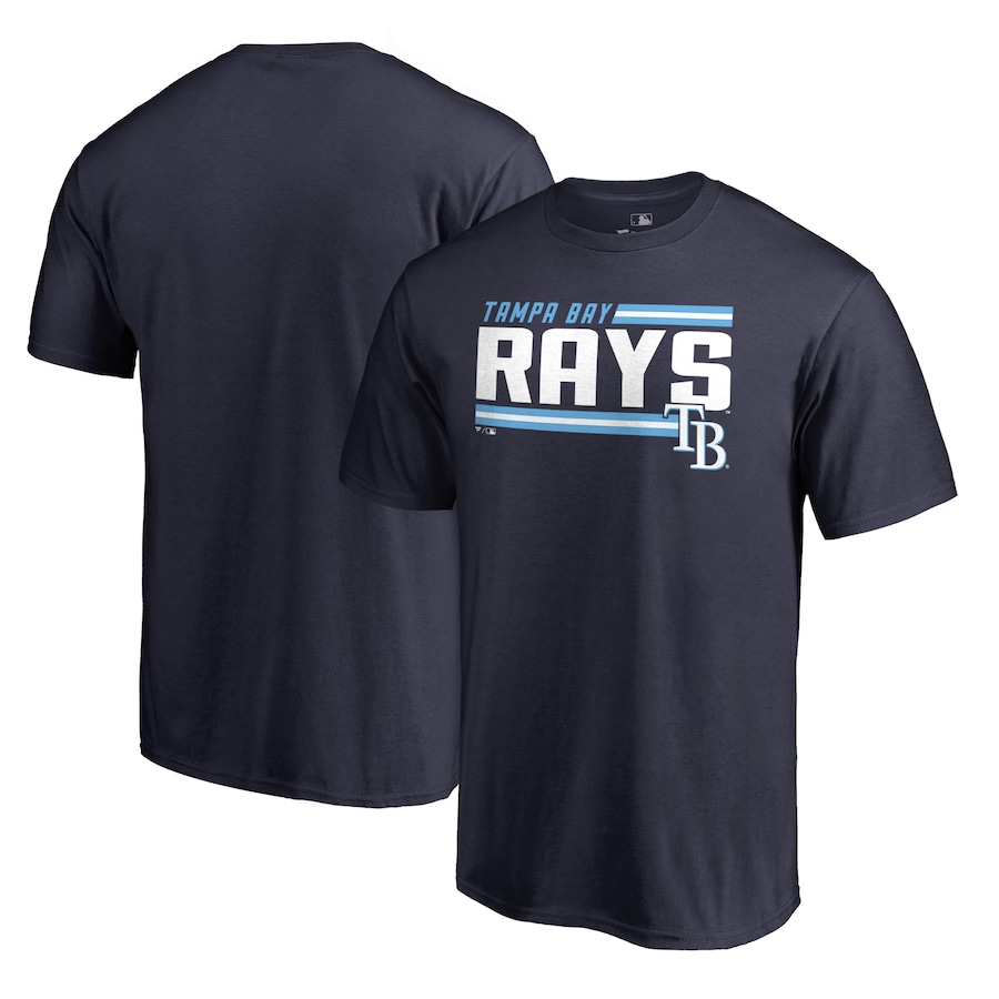 Men's Tampa Bay Rays Navy Onside Stripe T-Shirt Men's Tampa Bay Rays Navy Onside Stripe T-Shirt