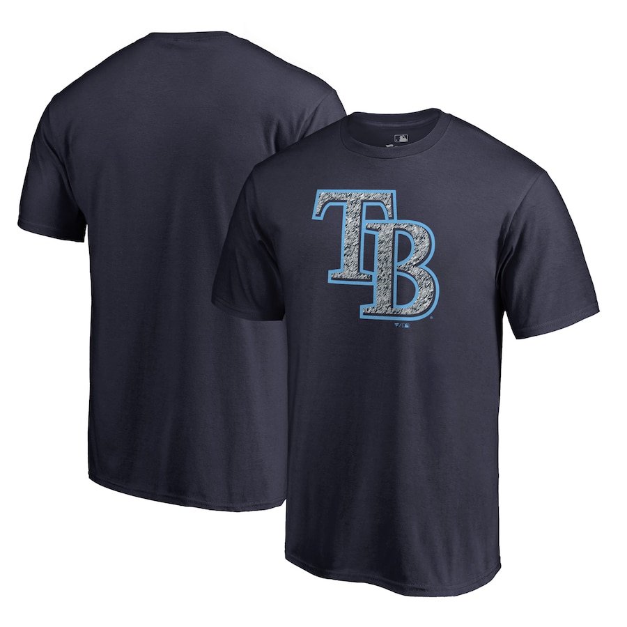 Men's Tampa Bay Rays Navy Static Logo T-Shirt