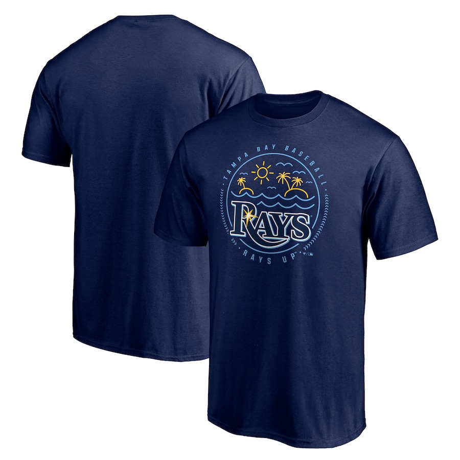 Men's Tampa Bay Rays Navy Sunshine Rays Up T-Shirt Men's Tampa Bay Rays Navy Sunshine Rays Up T-Shirt