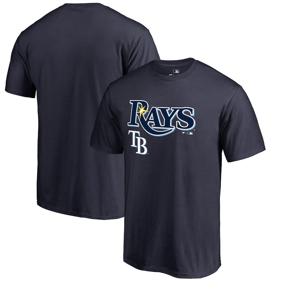 Men's Tampa Bay Rays Navy Team Lockup T-Shirt