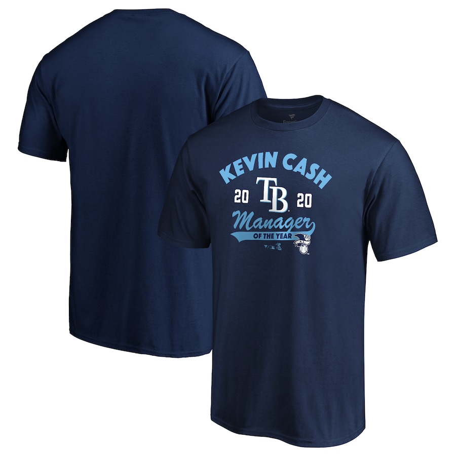 Men's Tampa Bay Rays Kevin Cash Navy 2020 AL Manager of the Year T-Shirt