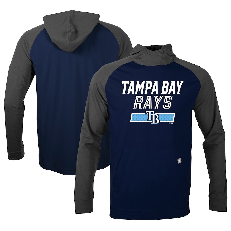 Men's Tampa Bay Rays Levelwear Navy/Charcoal Uproar Undisputed Pullover Hoodie Men's Tampa Bay Rays Levelwear Navy/Charcoal Uproar Undisputed Pullover Hoodie
