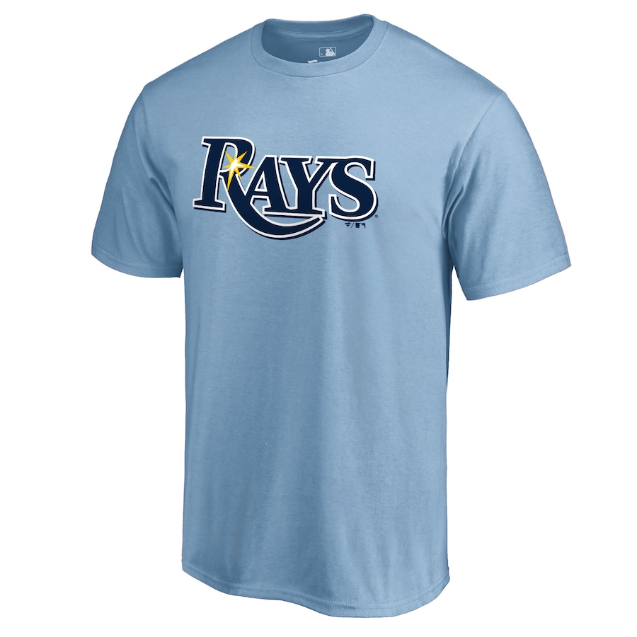 Men's Tampa Bay Rays Light Blue Secondary Color Primary Logo T-Shirt Men's Tampa Bay Rays Light Blue Secondary Color Primary Logo T-Shirt
