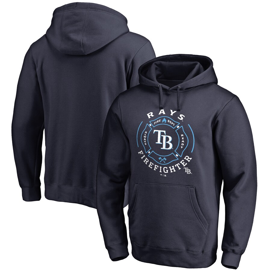 Men's Tampa Bay Rays Navy Firefighter Pullover Hoodie Men's Tampa Bay Rays Navy Firefighter Pullover Hoodie