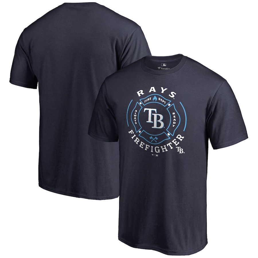 Men's Tampa Bay Rays Navy Firefighter T-Shirt Men's Tampa Bay Rays Navy Firefighter T-Shirt