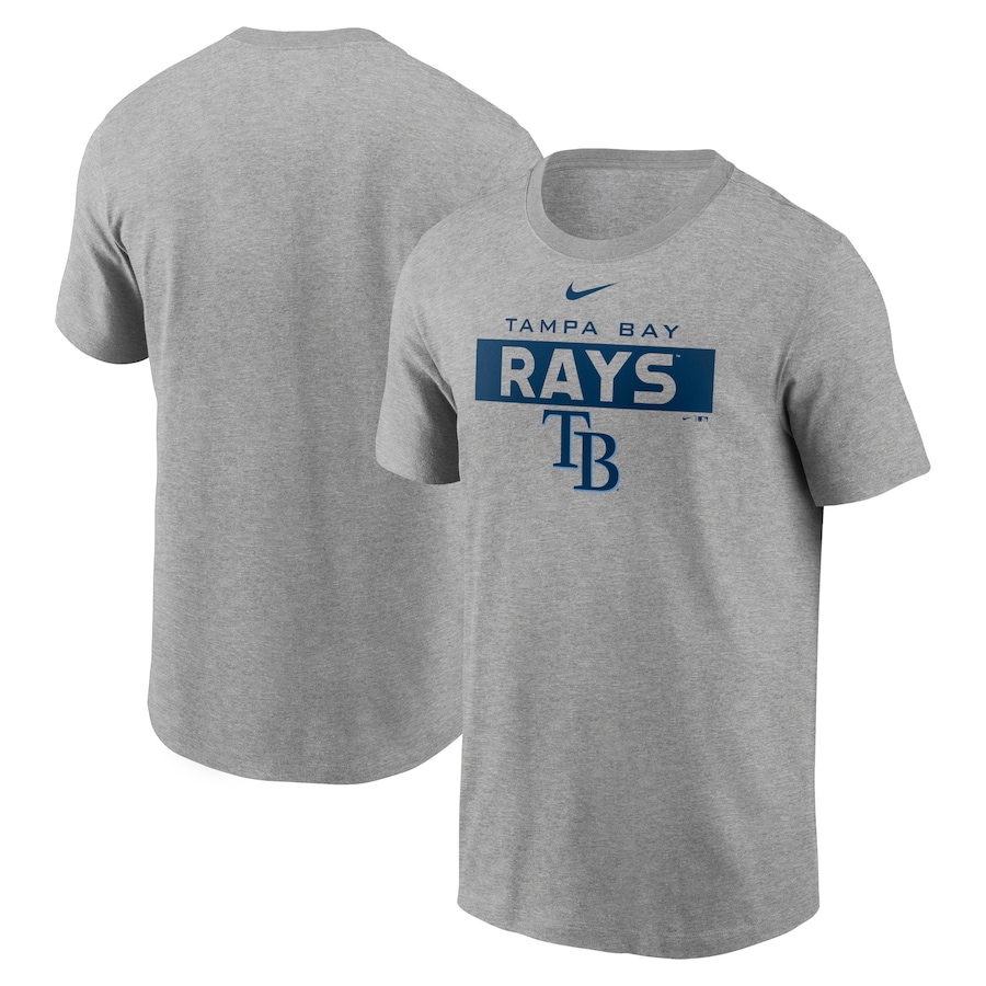 Men's Tampa Bay Rays Nike Heathered Gray Team T-Shirt Men's Tampa Bay Rays Nike Heathered Gray Team T-Shirt