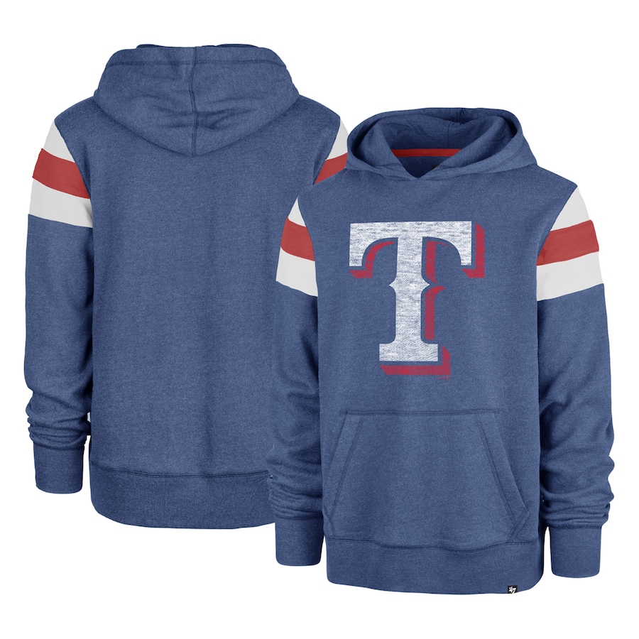 Men's Texas Rangers '47 Royal Premier Nico Pullover Hoodie Men's Texas Rangers '47 Royal Premier Nico Pullover Hoodie