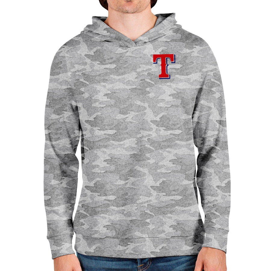 Men's Texas Rangers Antigua Camo Absolute Pullover Hoodie
