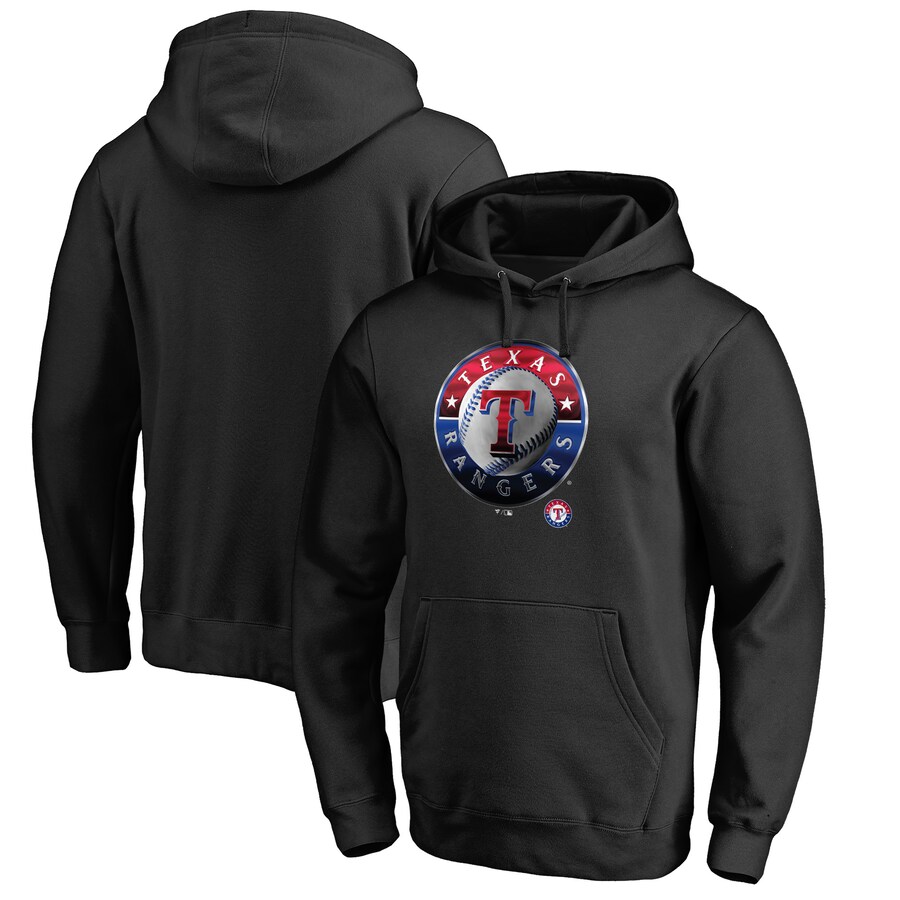Men's Texas Rangers Black Midnight Mascot Pullover Hoodie Men's Texas Rangers Black Midnight Mascot Pullover Hoodie