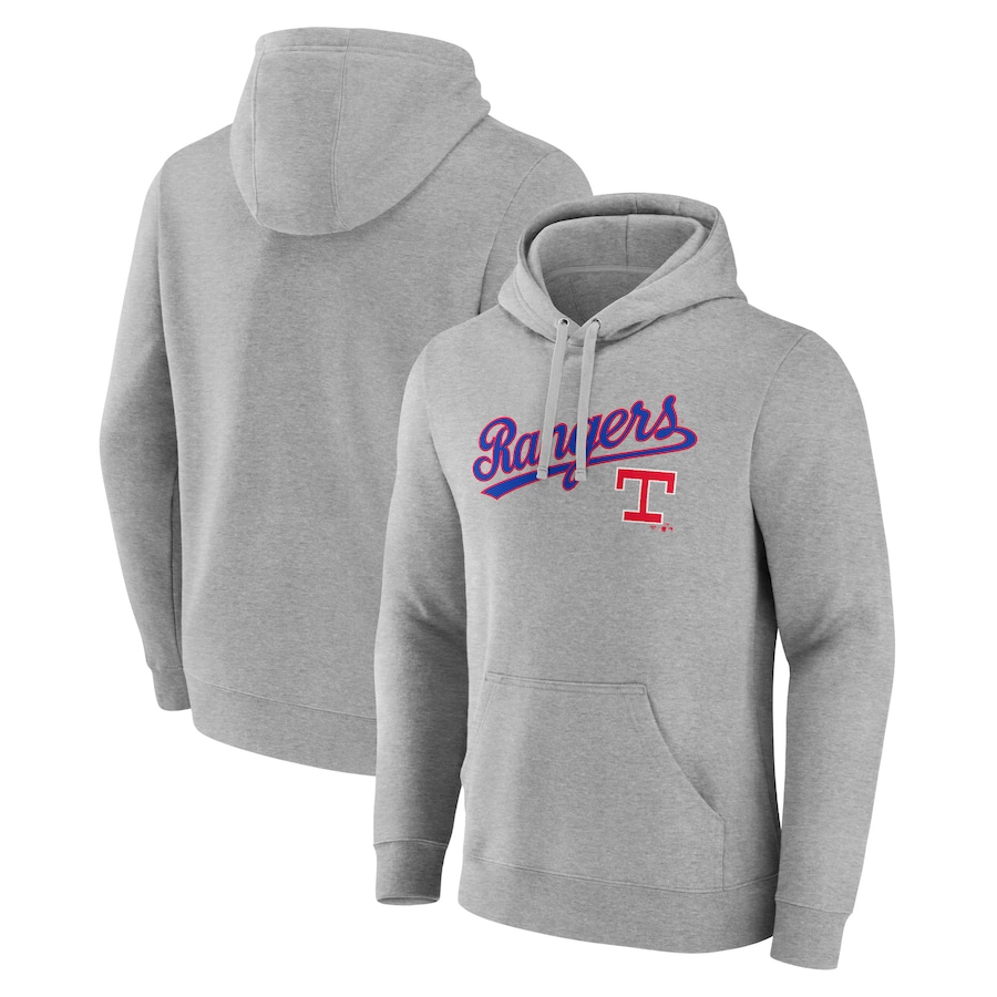 Men's Texas Rangers Gray Wahconah Pullover Hoodie