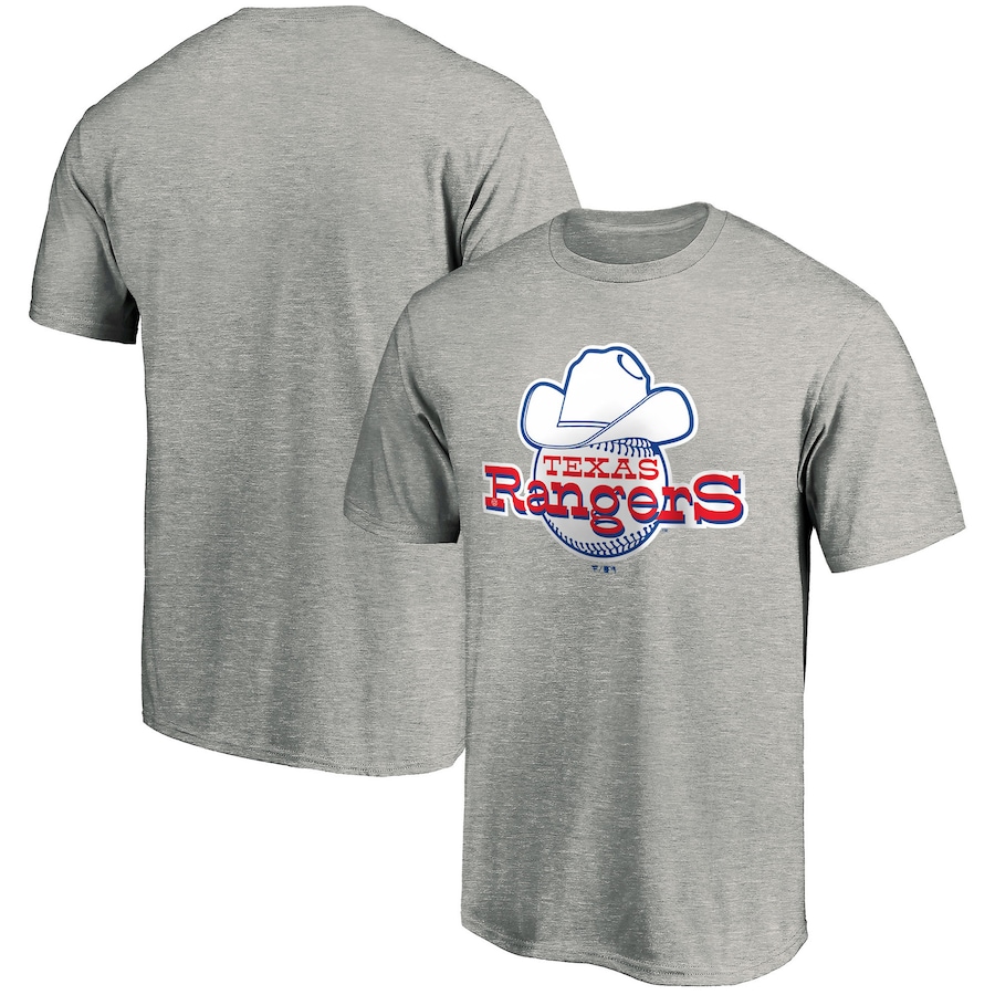 Men's Texas Rangers Heathered Gray Cooperstown Collection Forbes Team T-Shirt