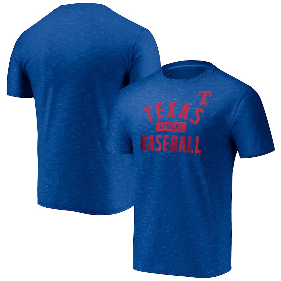 Men's Texas Rangers Royal Primary Pill Space Dye T-Shirt