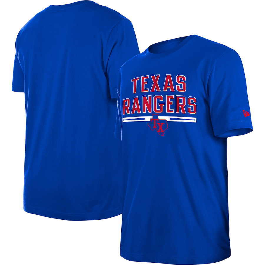 Men's Texas Rangers New Era Royal Batting Practice T-Shirt Men's Texas Rangers New Era Royal Batting Practice T-Shirt