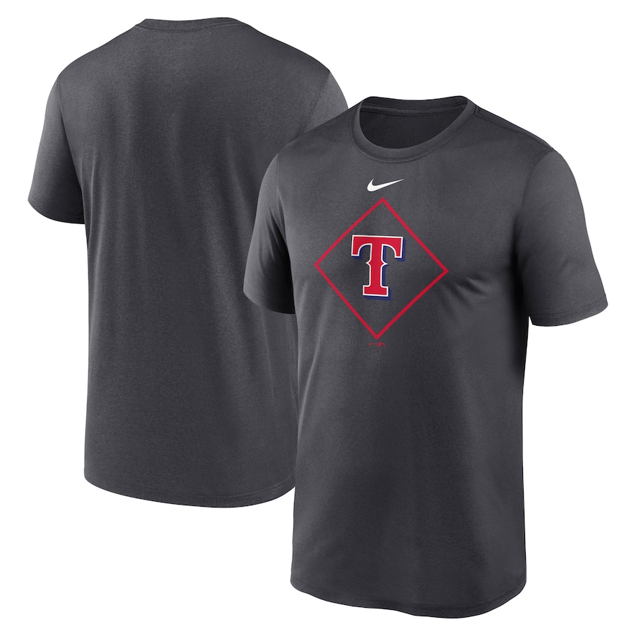 Men's Texas Rangers Nike Anthracite Legend Icon Performance T-Shirt