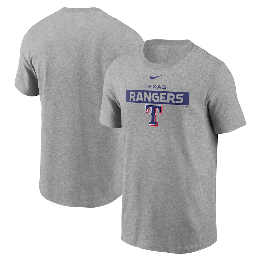 Men's Texas Rangers Nike Heathered Gray Team T-Shirt Men's Texas Rangers Nike Heathered Gray Team T-Shirt