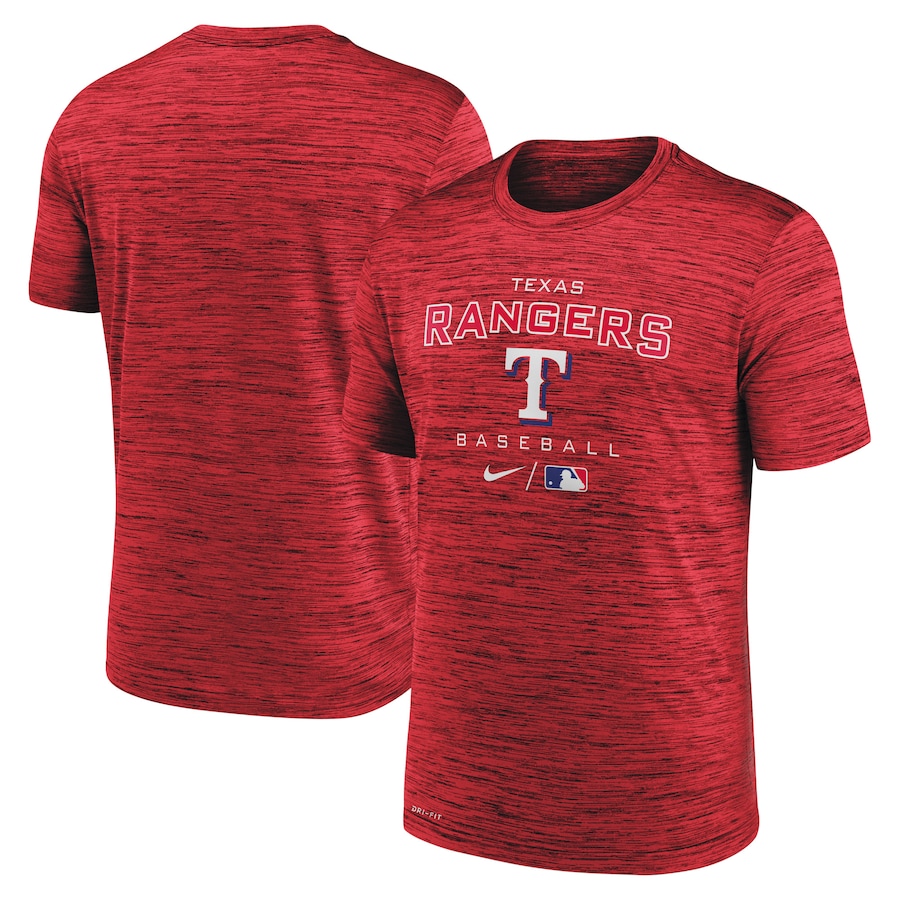 Men's Texas Rangers Nike Red Authentic Collection Velocity Practice Performance T-Shirt