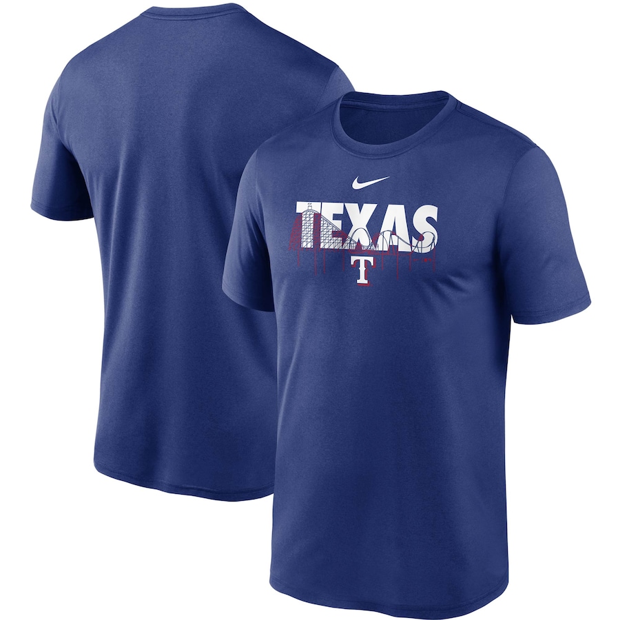 Men's Texas Rangers Nike Royal Local Skyline Legend Performance T-Shirt