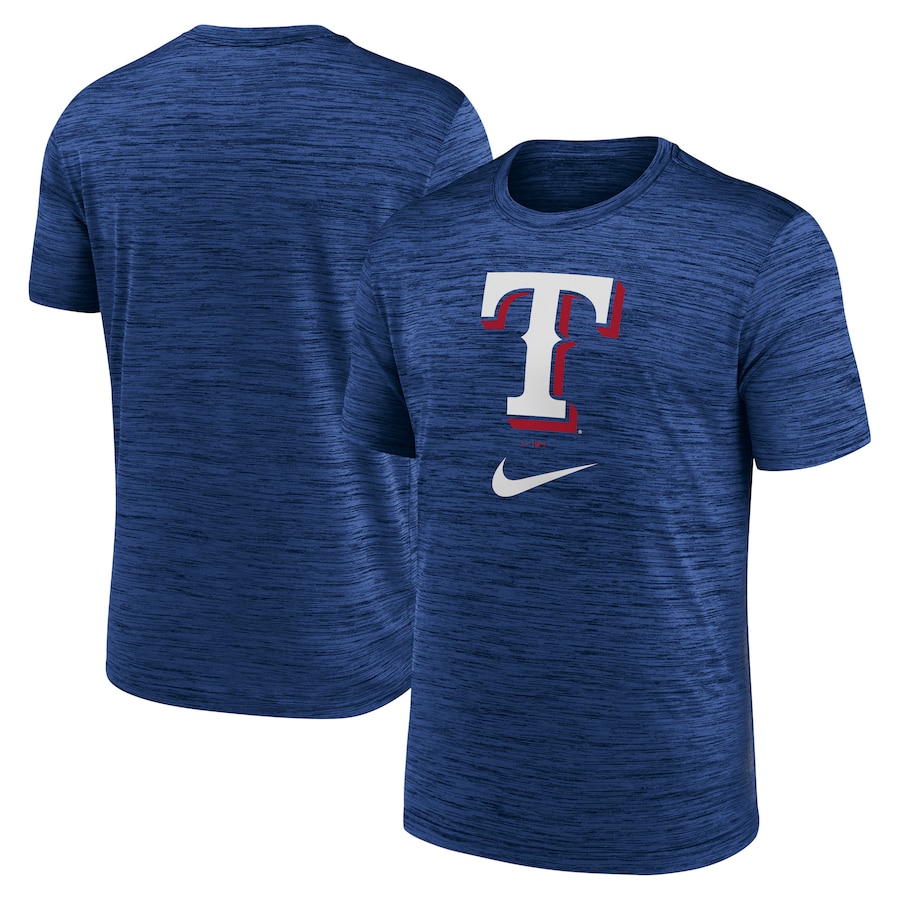 Men's Texas Rangers Nike Royal Logo Velocity Performance T-Shirt Men's Texas Rangers Nike Royal Logo Velocity Performance T-Shirt