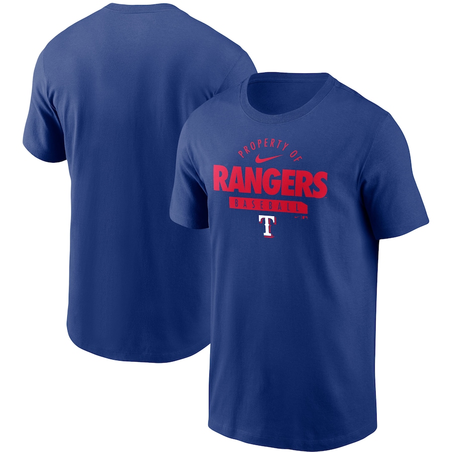Men's Texas Rangers Nike Royal Primetime Property Of Practice T-Shirt