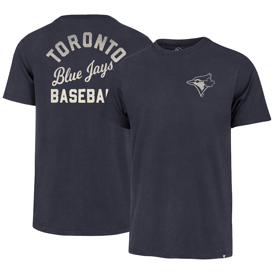 Men's Toronto Blue Jays '47 Navy Turn Back Franklin T-Shirt Men's Toronto Blue Jays '47 Navy Turn Back Franklin T-Shirt