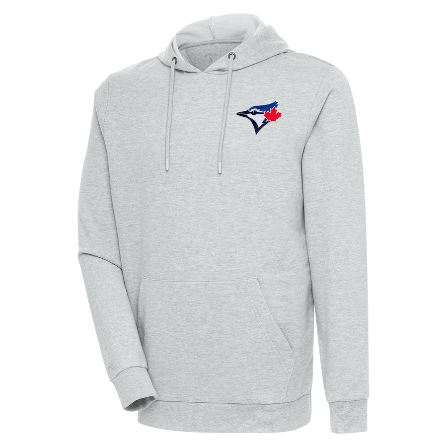 Men's Toronto Blue Jays Antigua Heather Gray Action Pullover Hoodie